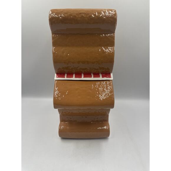 Disney Ceramic XL Winnie the Pooh Gingerbread Christmas🎄Cookie Jar NEW - Picture 5 of 11